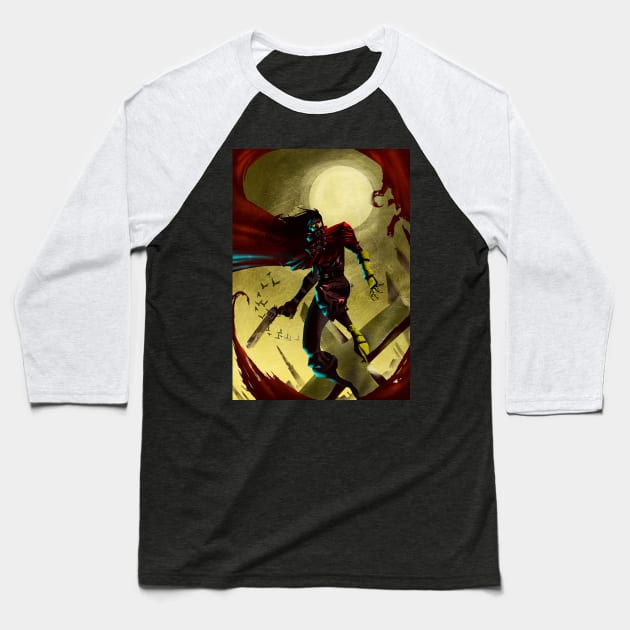 Fantasy Vincent Gunner Baseball T-Shirt by SkyfrNight